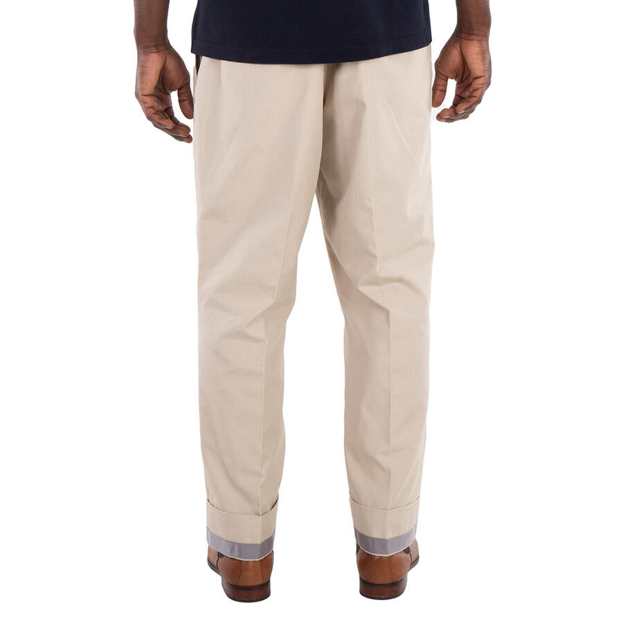 Thom Browne Men's Beige Typewriter Cloth Classic Backstrap Trouser - 3