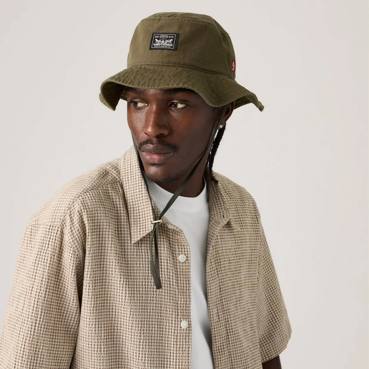 BAY DRAWSTRING BUCKET HAT - 1