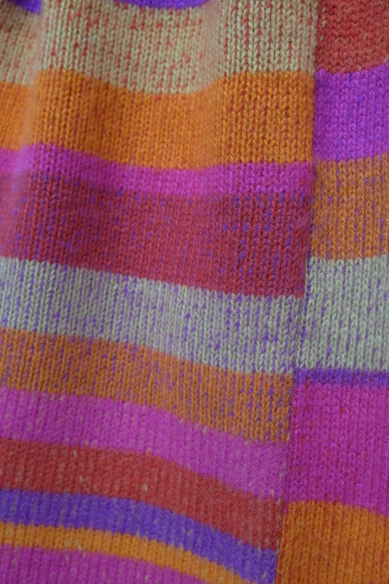 The Elder Statesman STRIPE SUPER SOFT CASHMERE BLANKET outlook