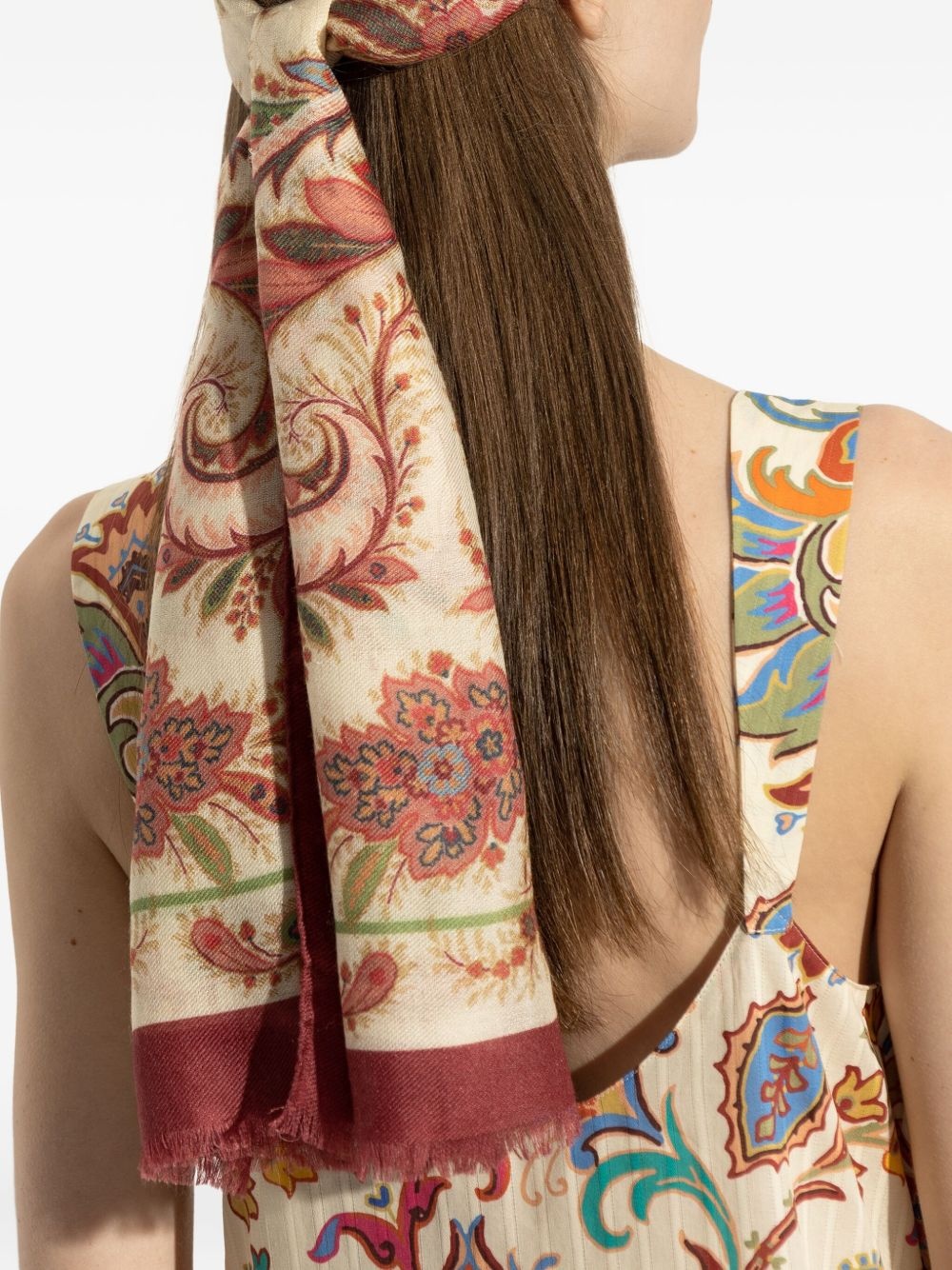 paisley-print scarf - 4