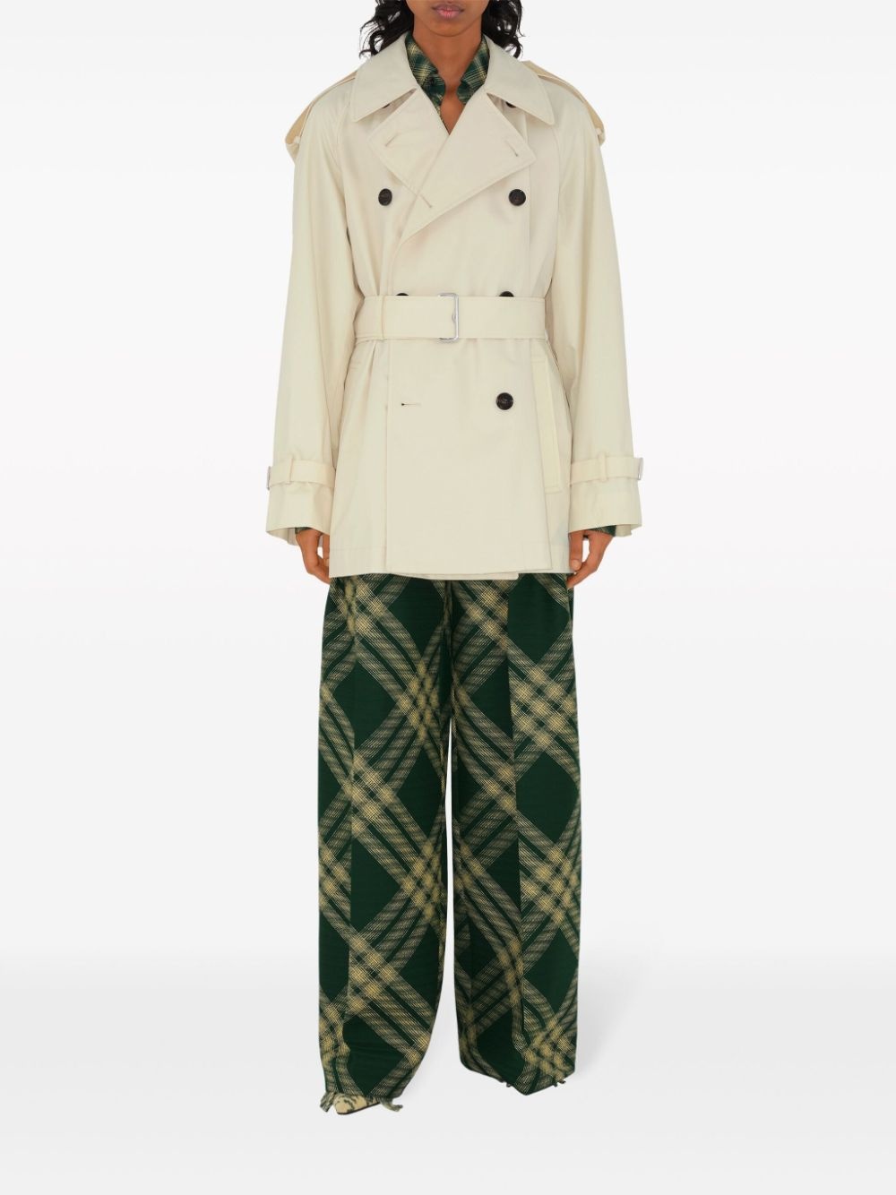 short belted trench coat - 2