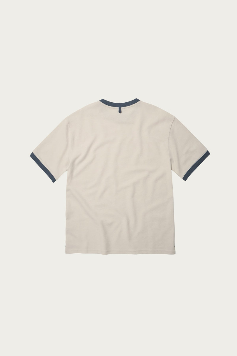 FrizmWORKS Terry Ringer Half Tee - Cream/Blue outlook