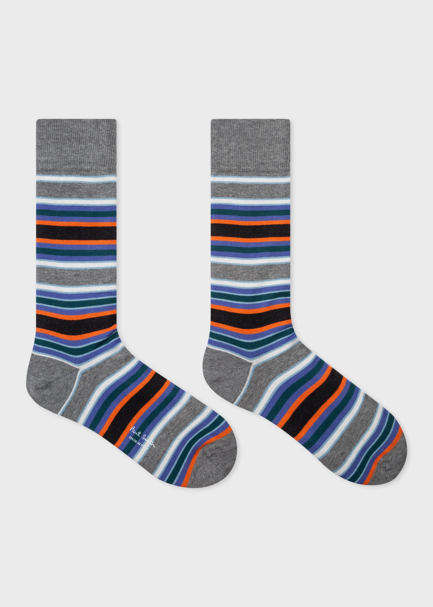 Grey Multistripe Socks - 2