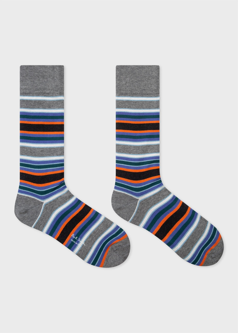 Paul Smith Grey Multistripe Socks outlook