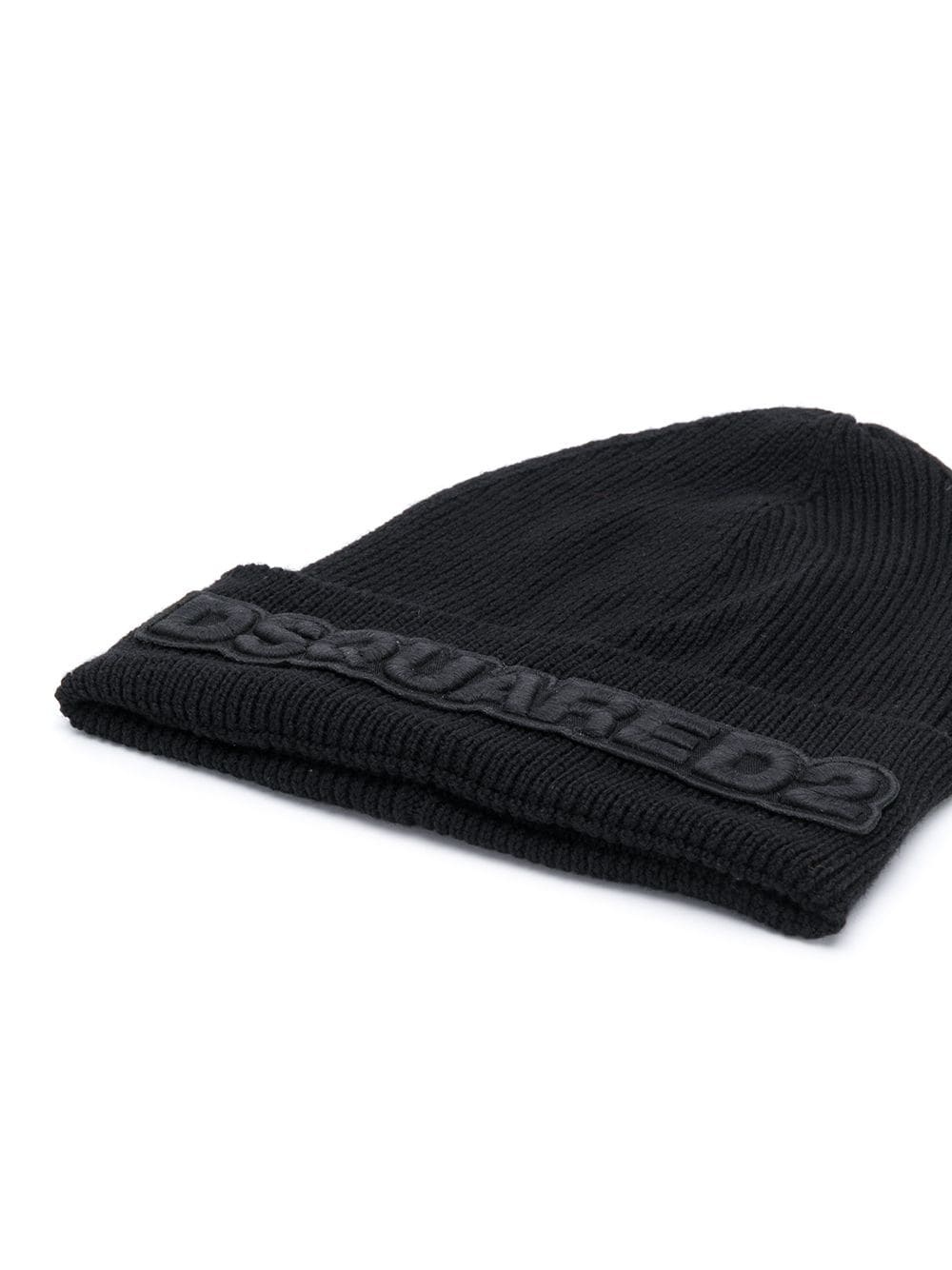 embroidered logo beanie - 2