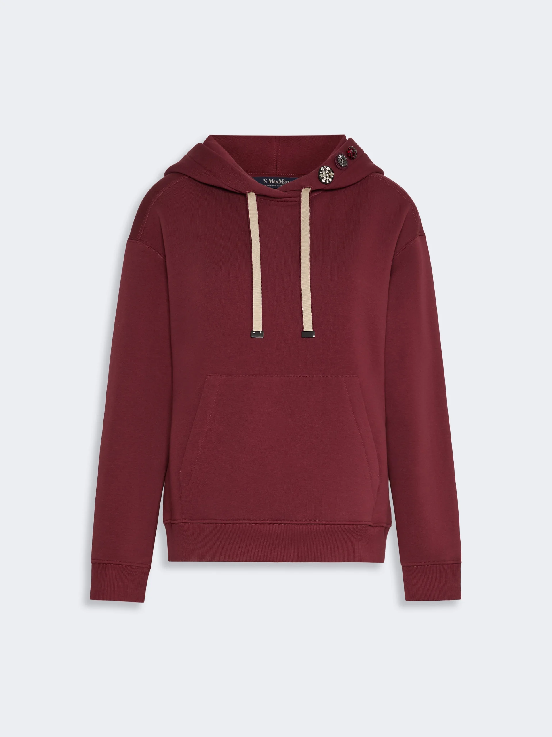 AURORA Jersey hoodie - BORDEAUX - 1