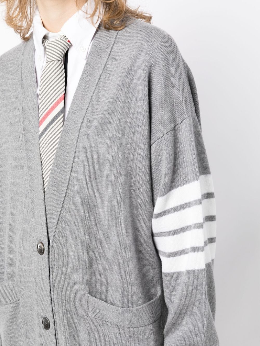 4-Bar virgin-wool cardigan - 5