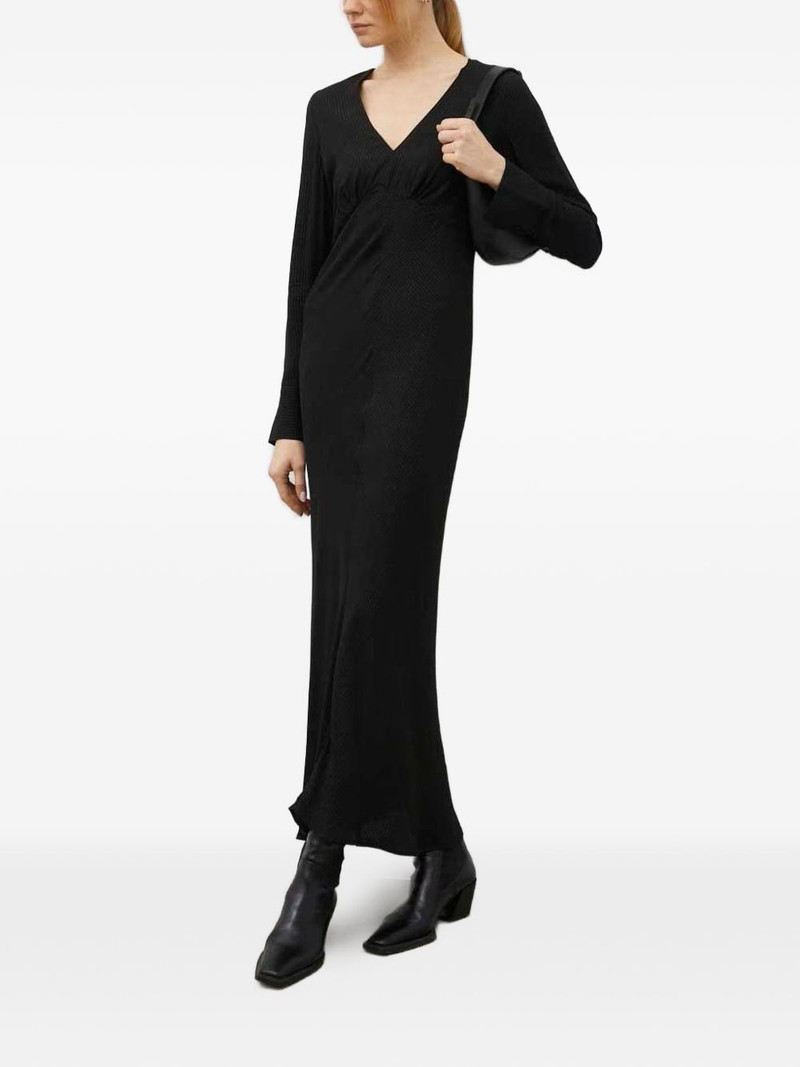 V-neck long-sleeve maxi dress 1