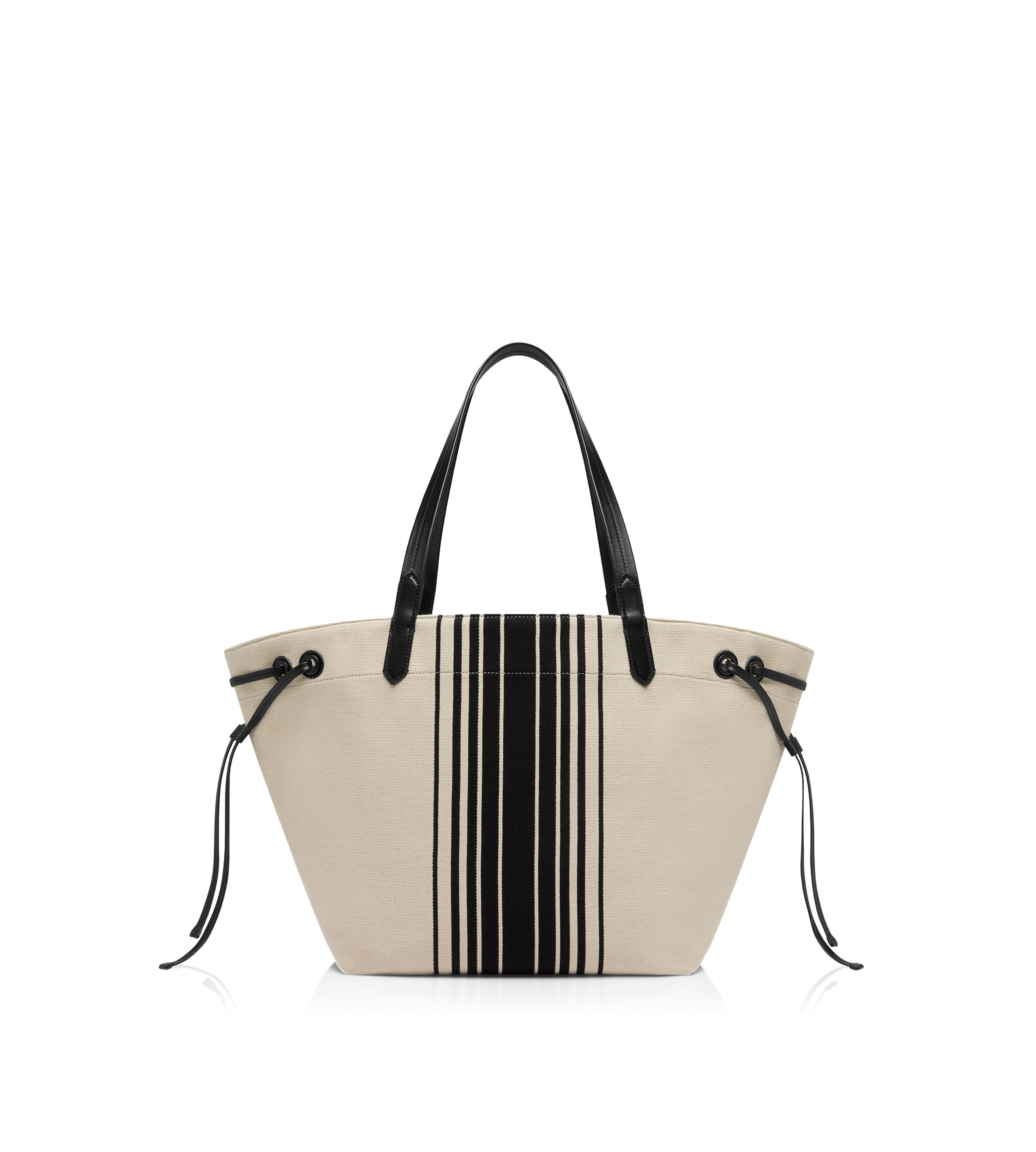 STRIPED JACQUARD LARGE TOTE - 3