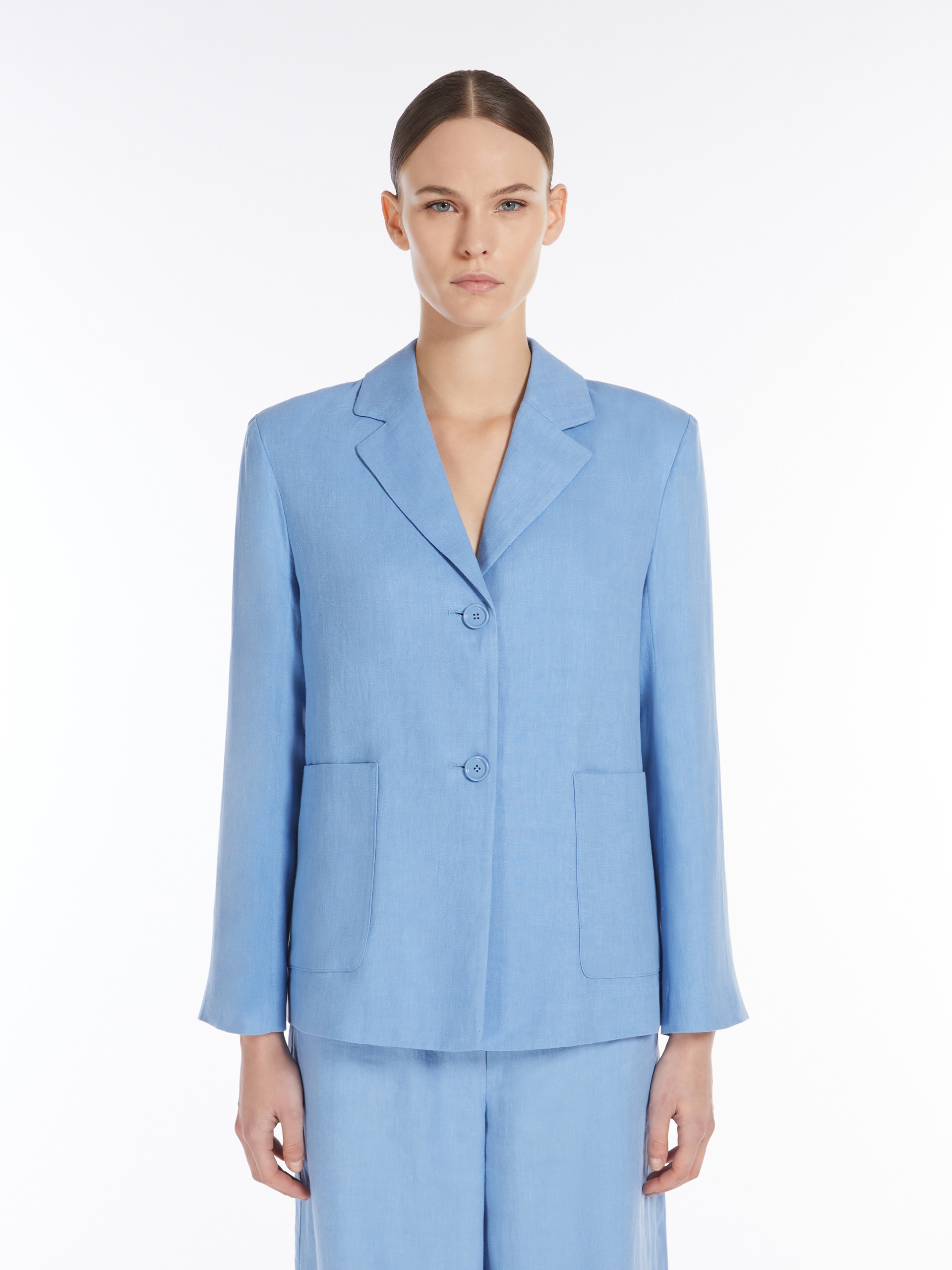 OLIVIA Single-breasted linen jacket - 3