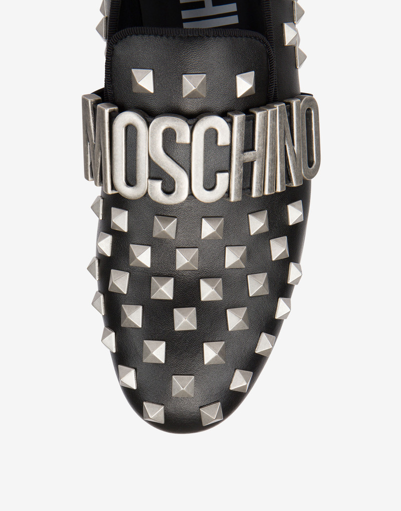 MAXI LETTERING LOAFERS WITH STUDS 4