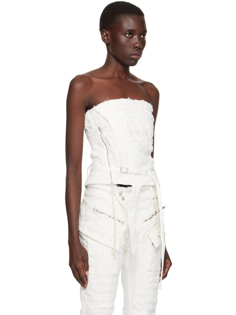 White Belt Denim Tank Top 2