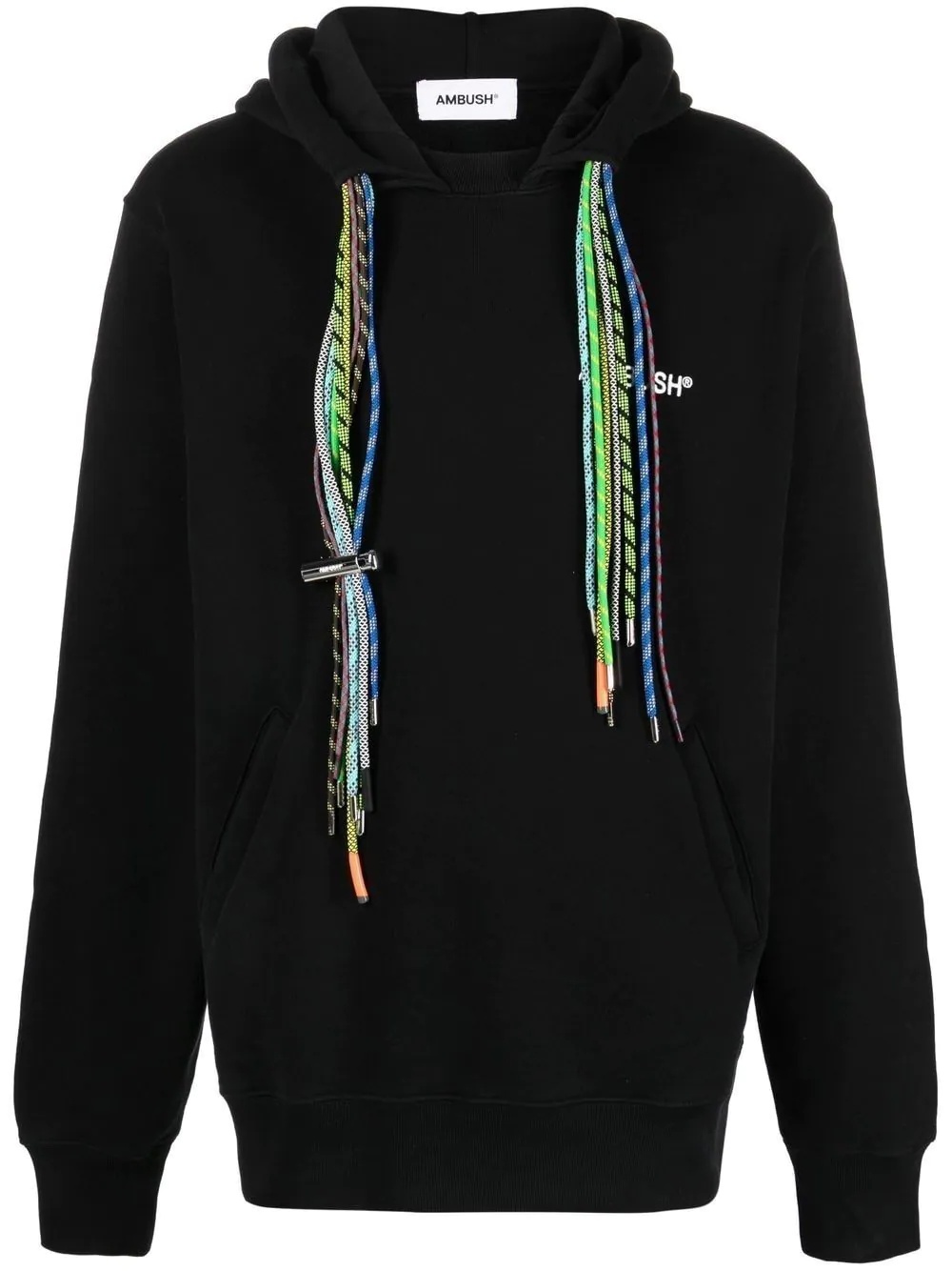 multi-cord long-sleeve hoodie - 1