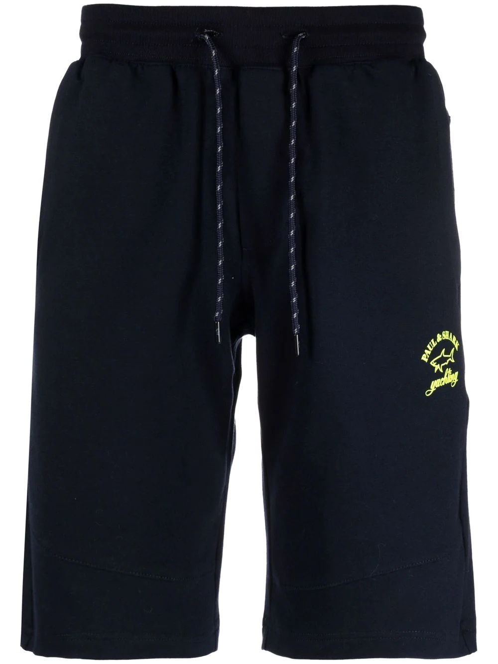 logo-print cotton track shorts - 1