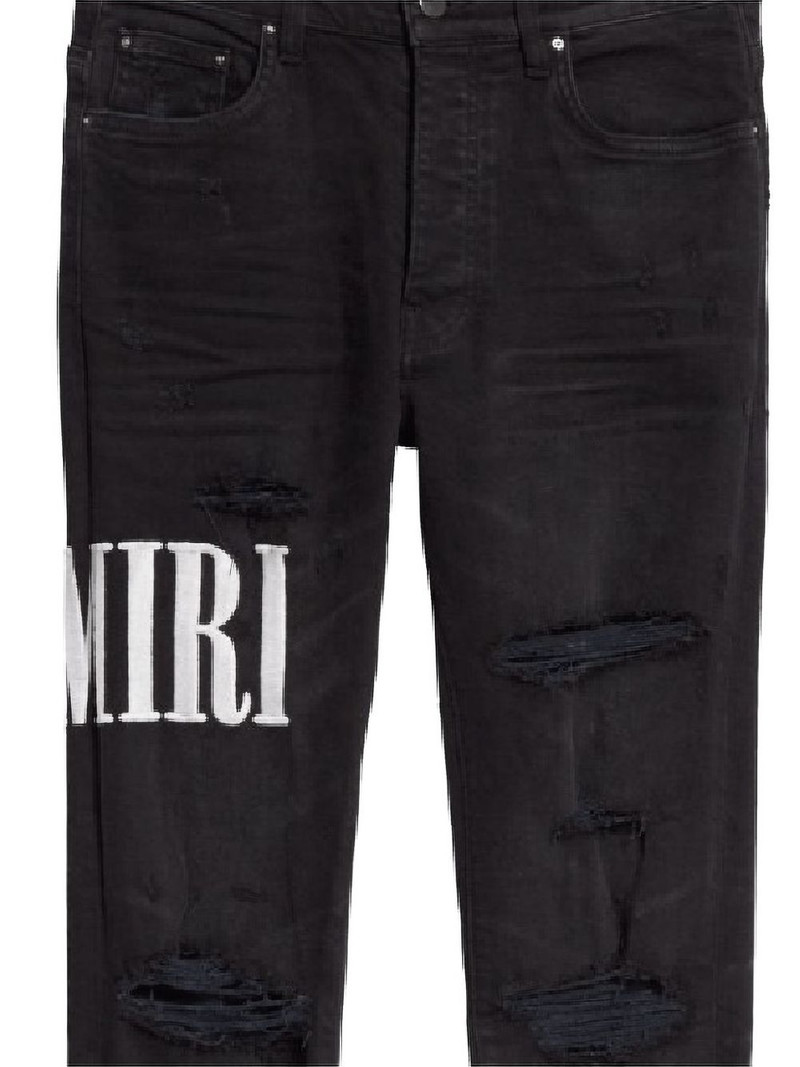 AMIRI logo distressed jeans outlook