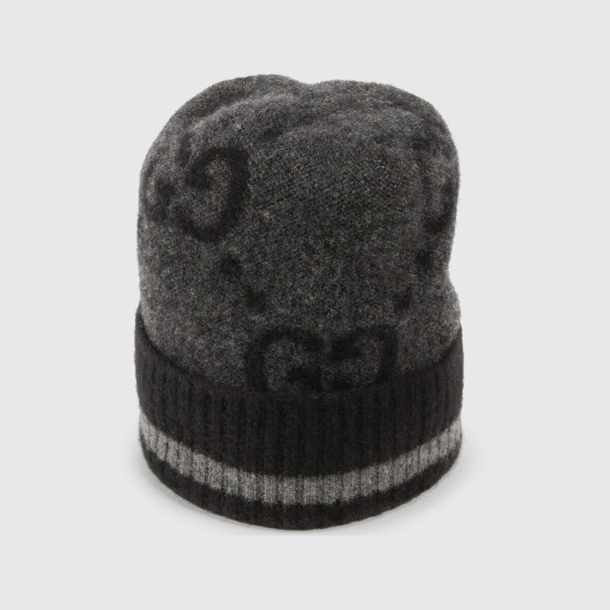 GG knit cashmere hat - 1