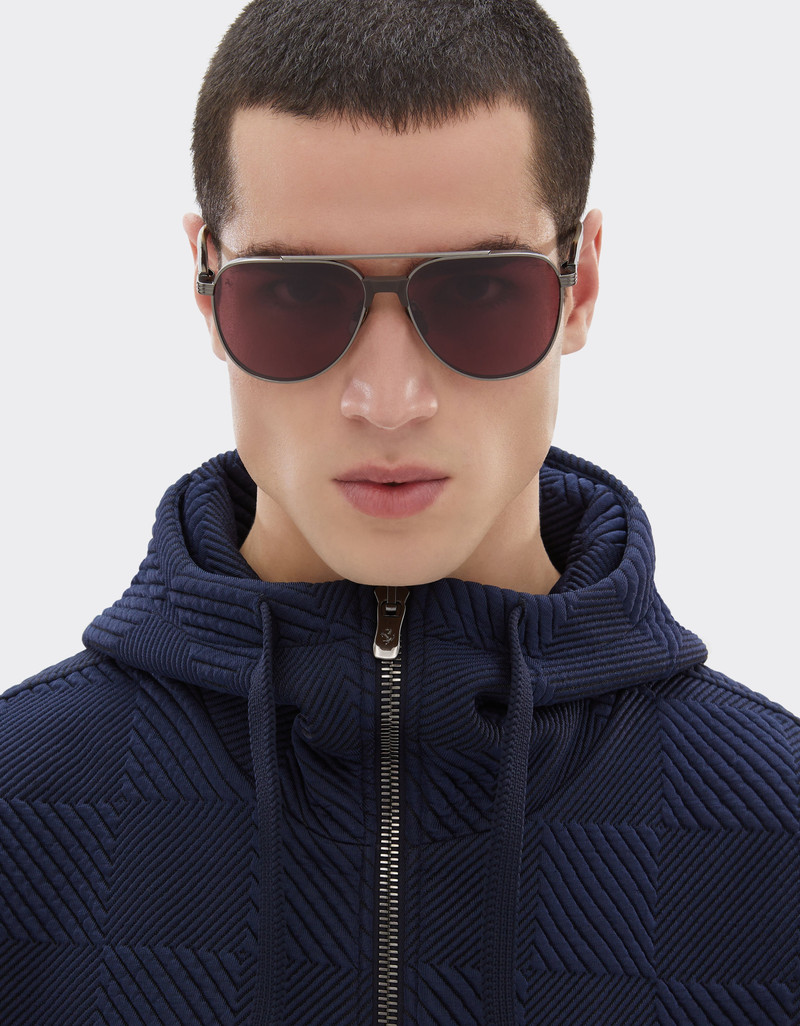 Ferrari Ferrari sunglasses in glossy gunmetaltitanium and acetate with exclusive Contrast Pro™ lenses outlook