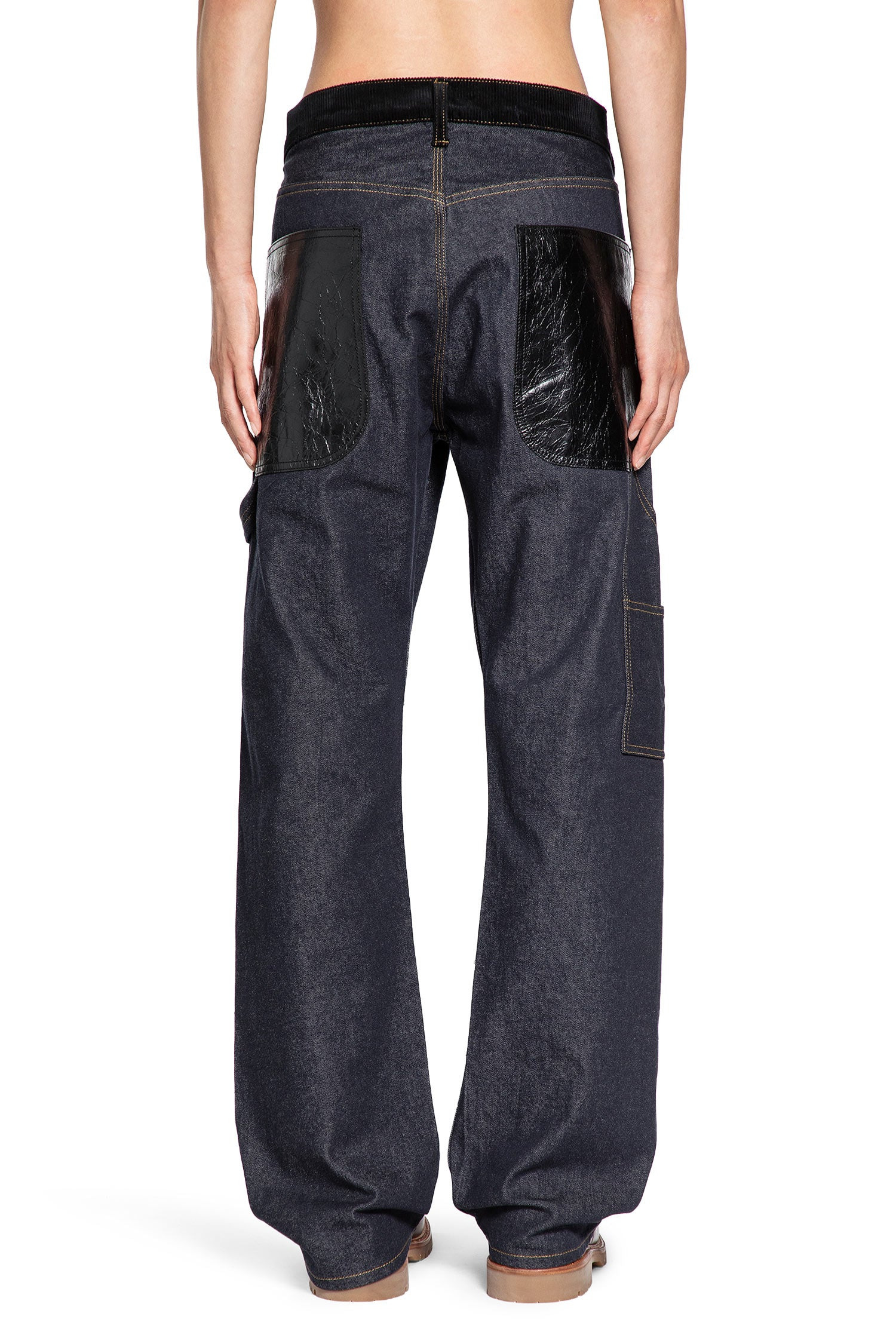 Paneled Straight Jeans - 3