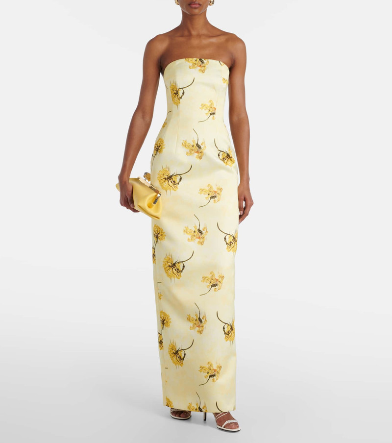 EMILIA WICKSTEAD Laelia floral strapless corset gown outlook