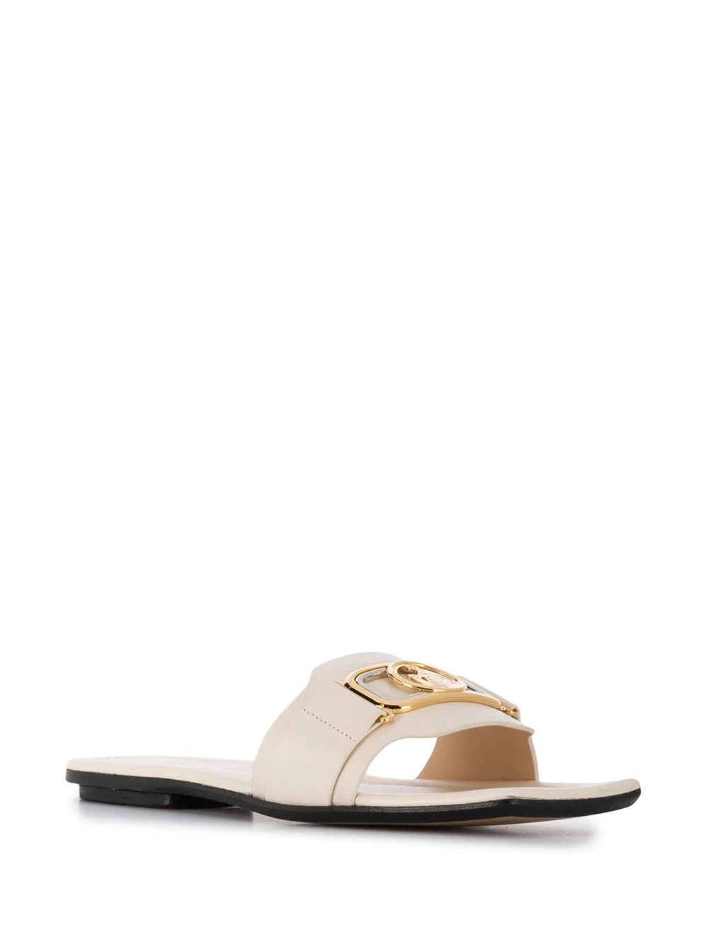 square toe leather sandals - 2