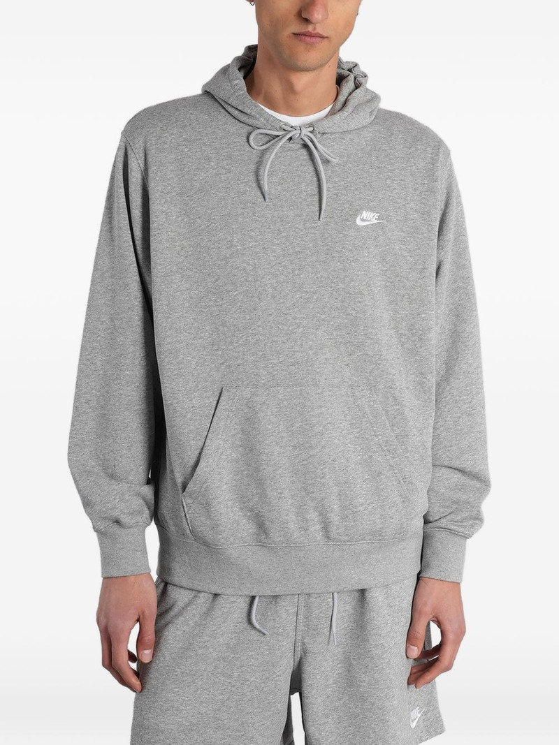 logo-embroidered hoodie 1