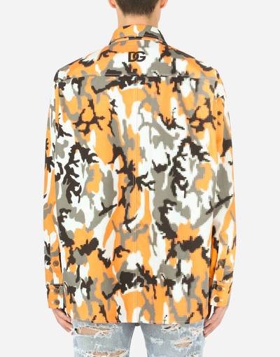 Dolce & Gabbana Camouflage-print canvas shirt outlook