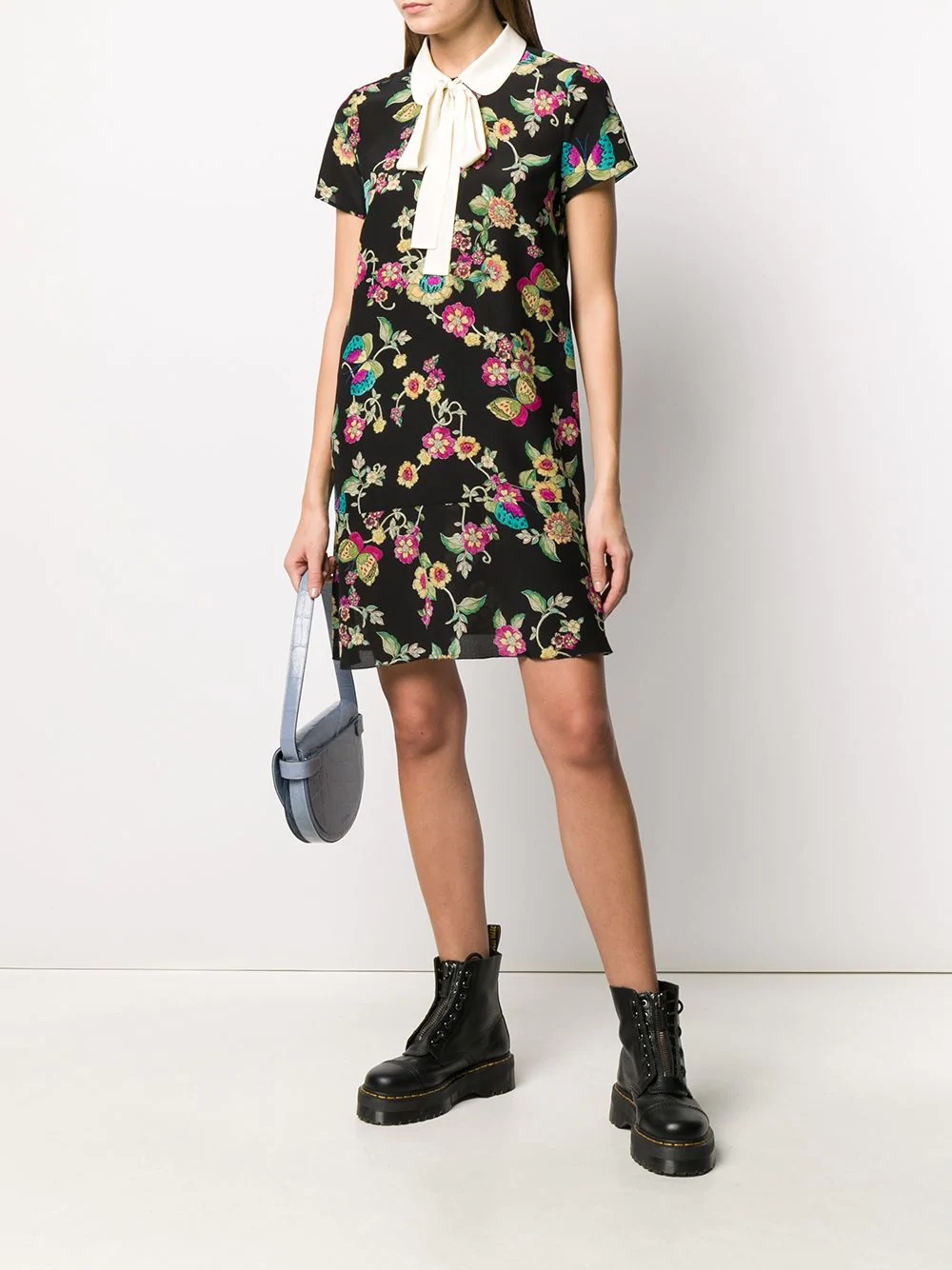 floral butterfly-print dress - 2