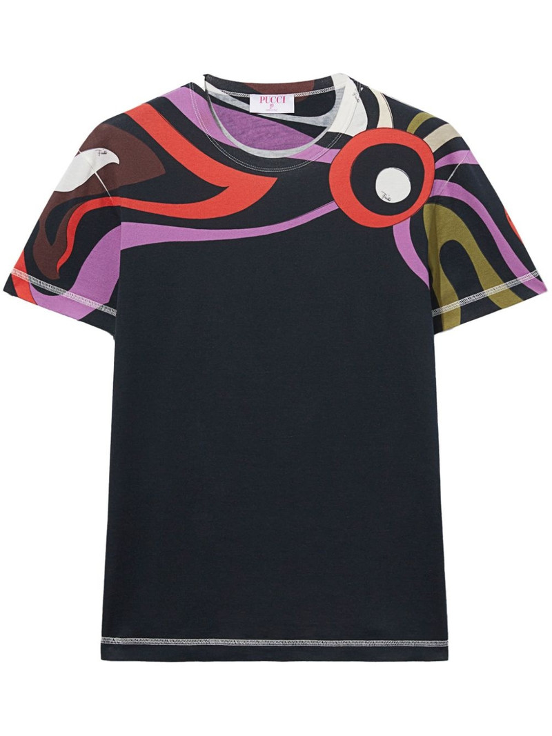 Marmo-print cotton T-shirt 1