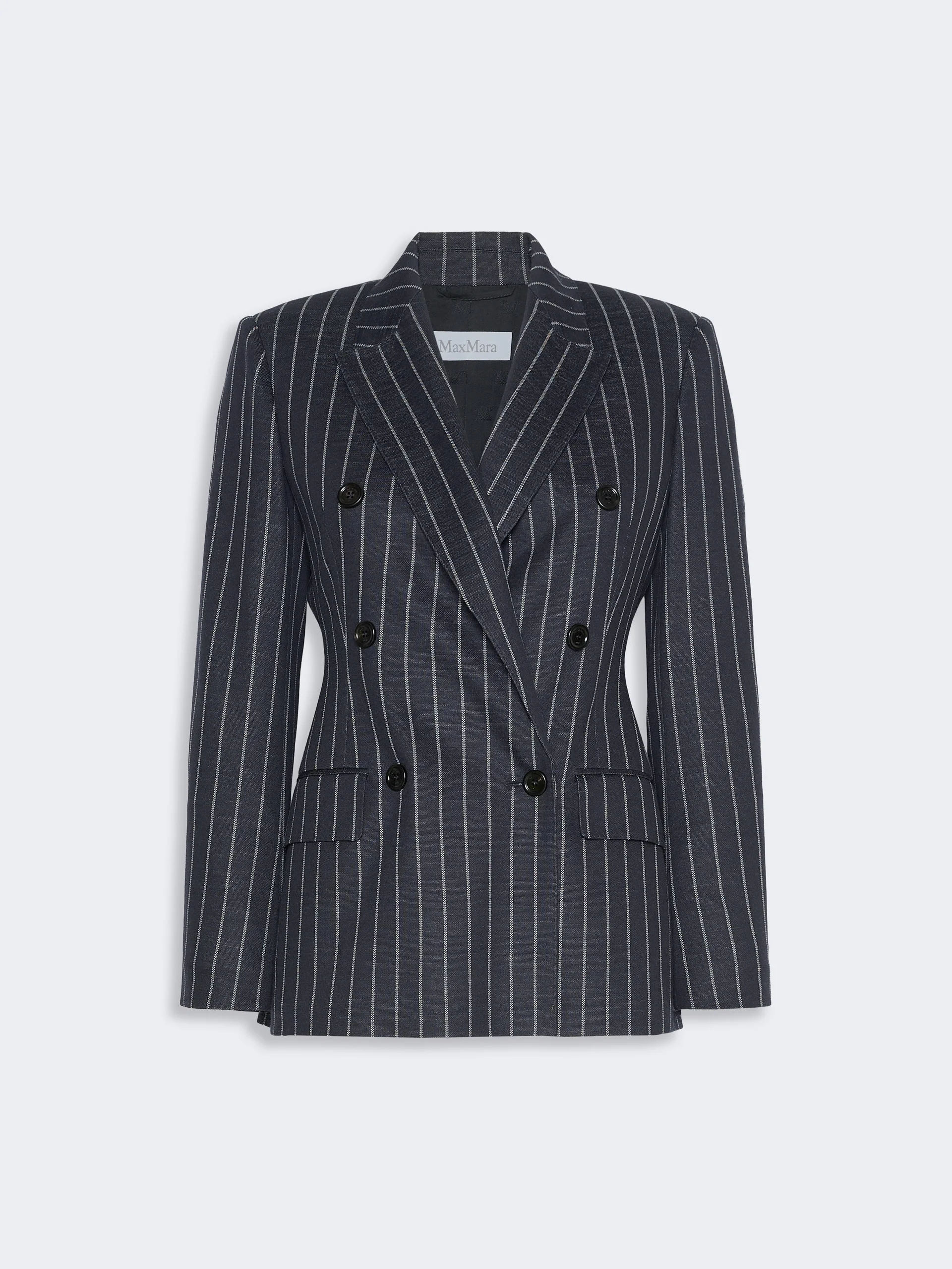 BALTA Double-breasted pinstripe jersey blazer - ULTRAMARINE - 1