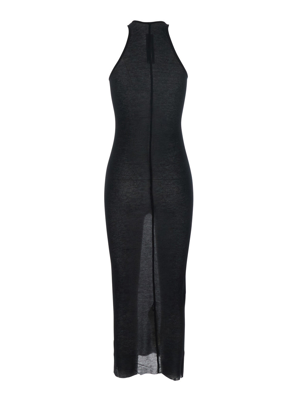 Rick Owens Women Black Semi-Transparent Sheath Dress In Viscose And Silk Blend Woman - 2