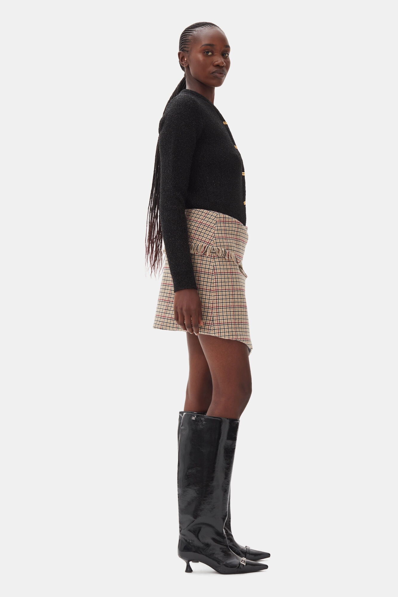 BLACK SPARKLE CARDIGAN - 4