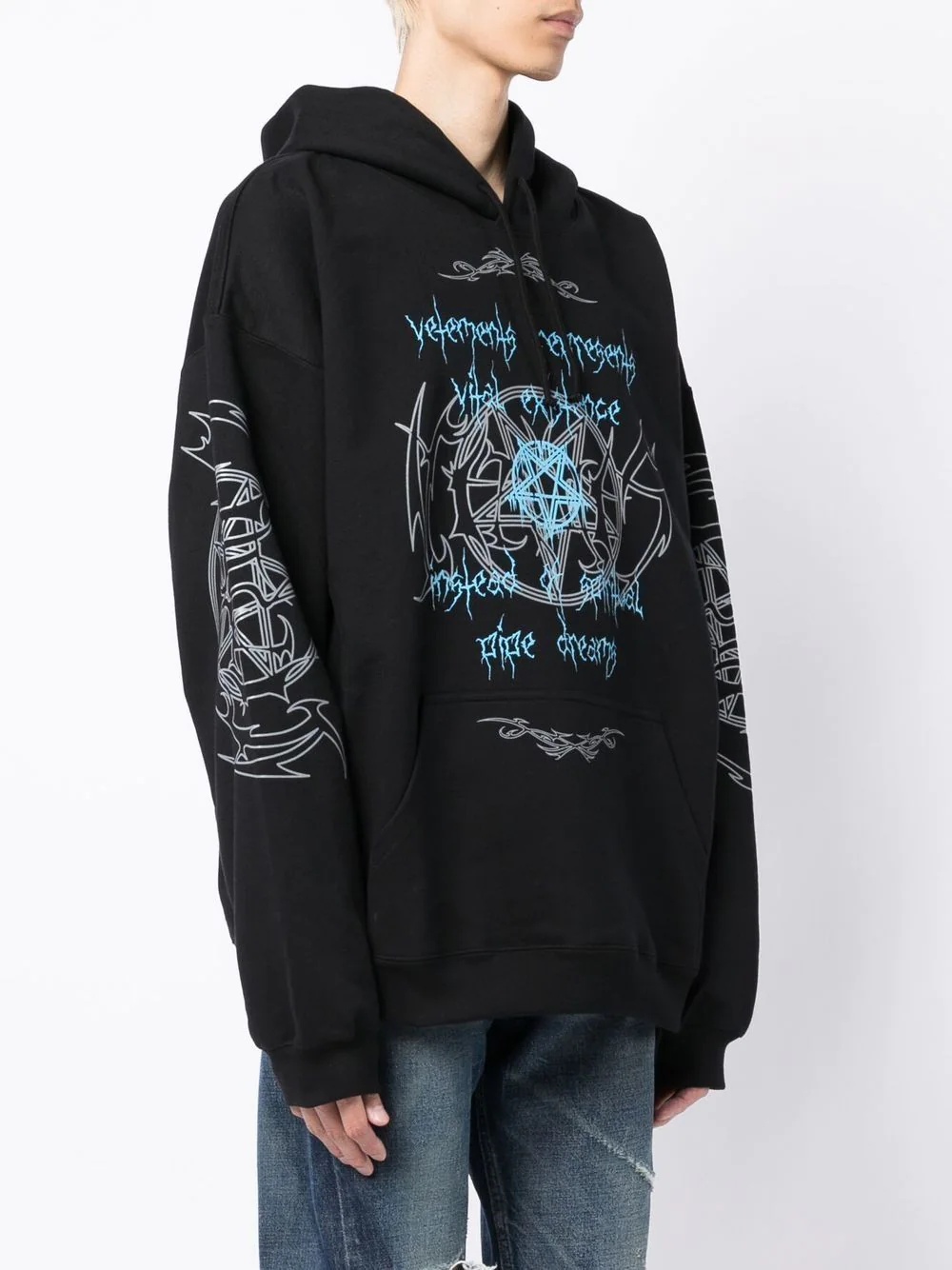 logo-print hoodie - 3