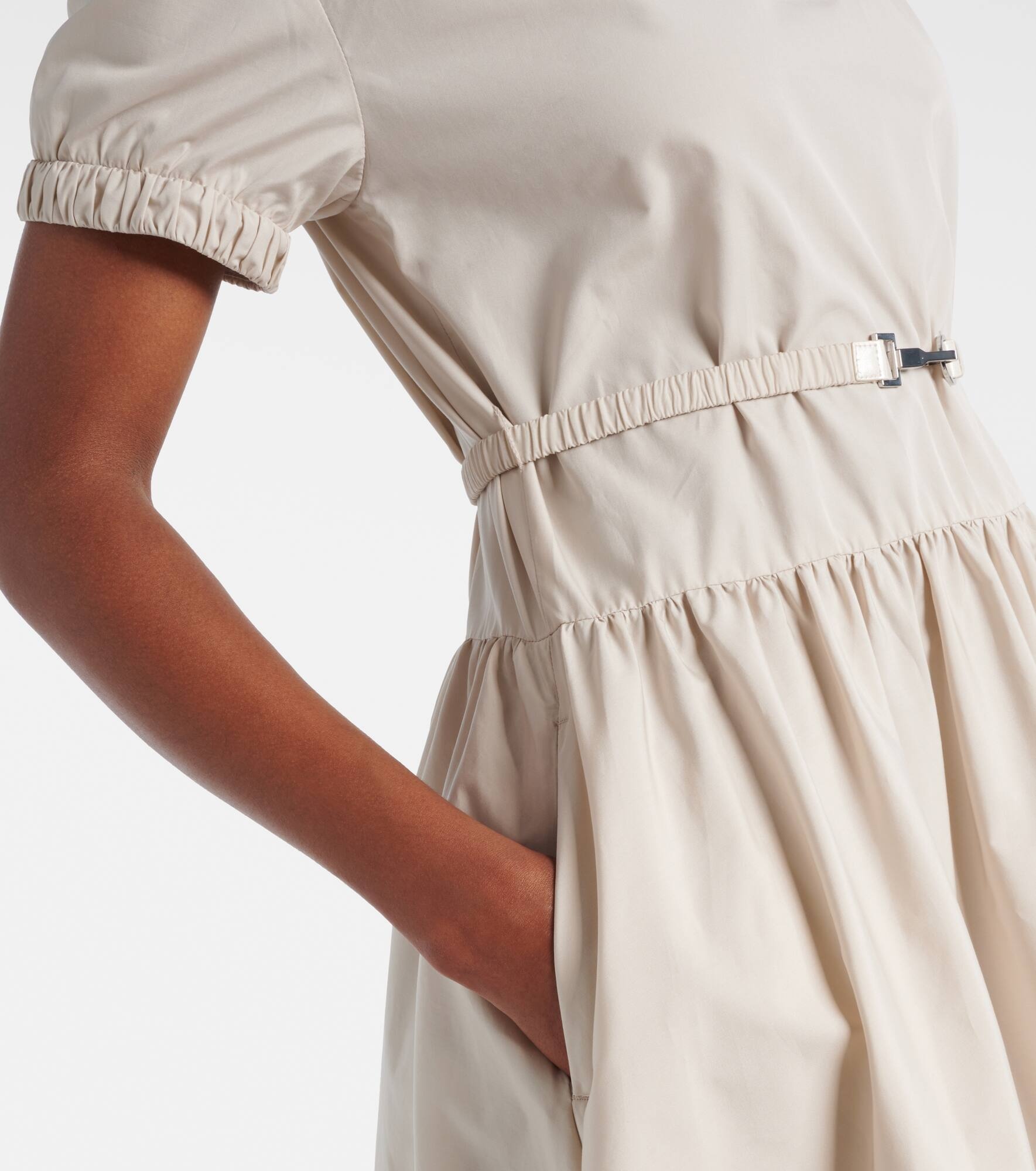 Terry cotton poplin midi dress - 5