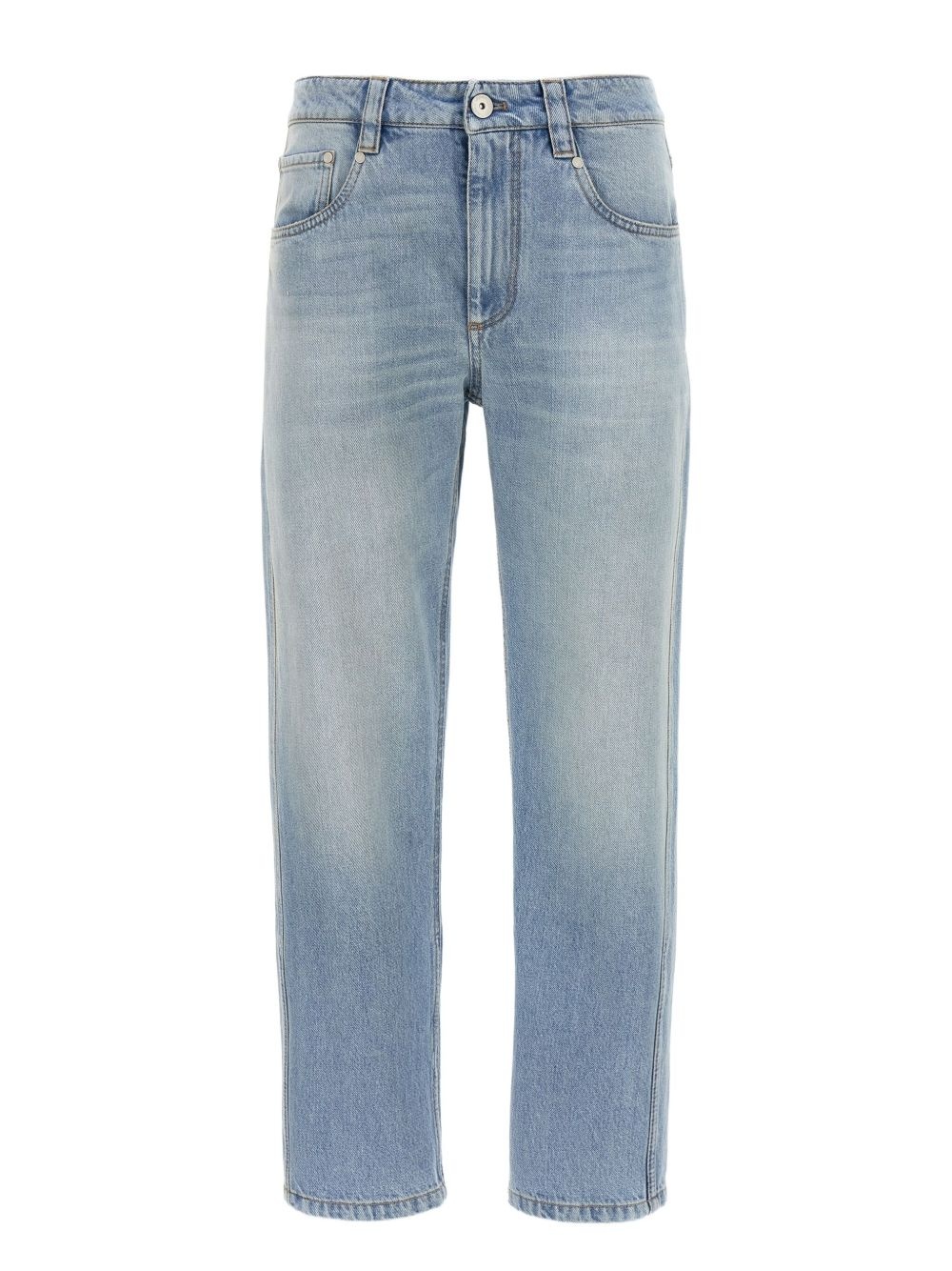 light-wash straight-leg jeans - 1
