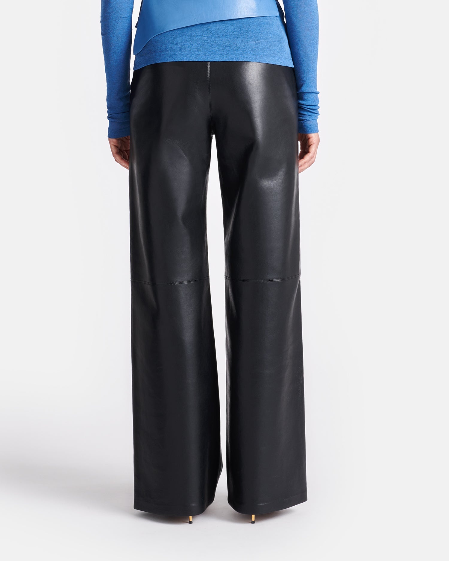 Regenerated Leather Straight-Leg Pants - 5
