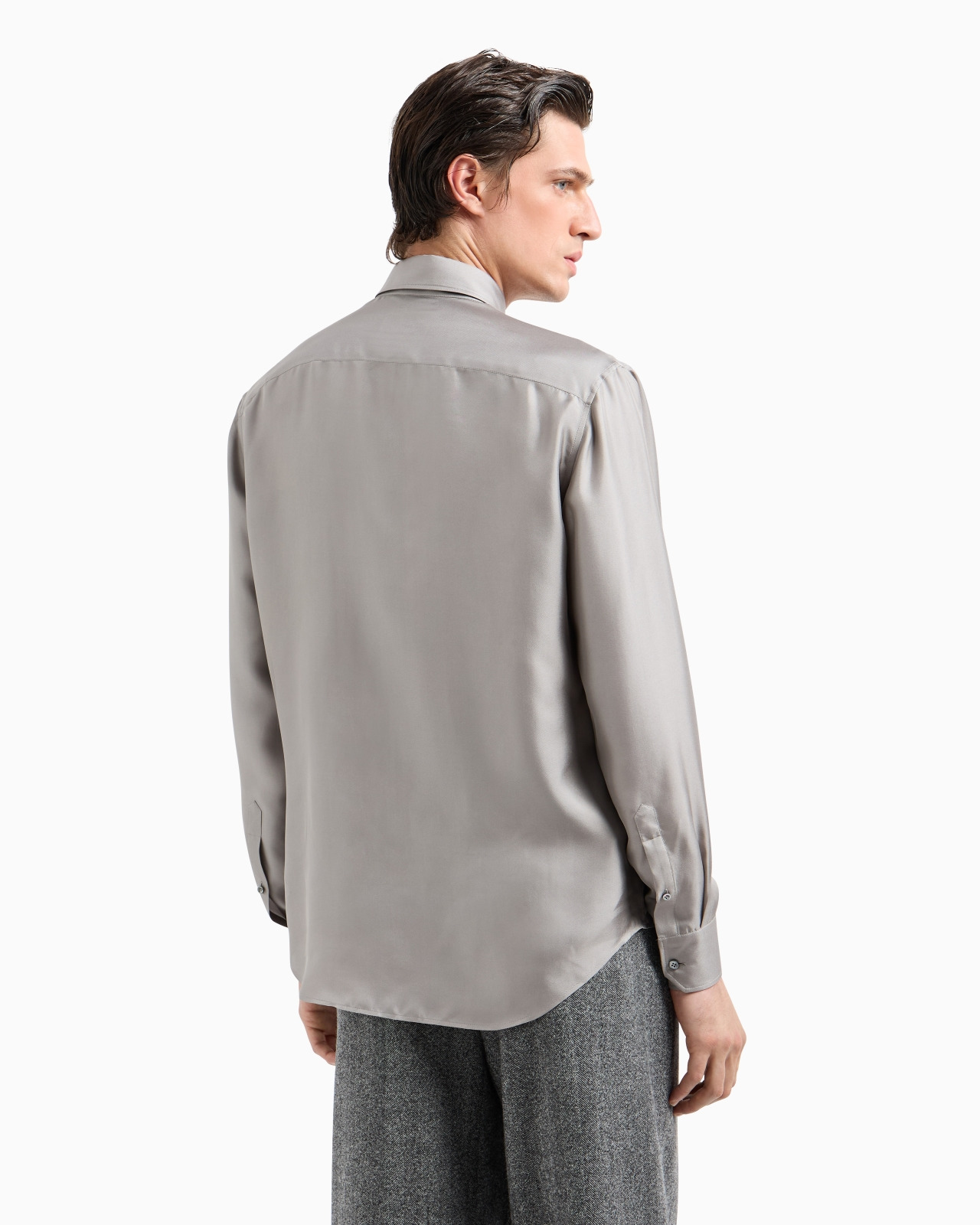Slim-fit, silk-twill shirt - 3