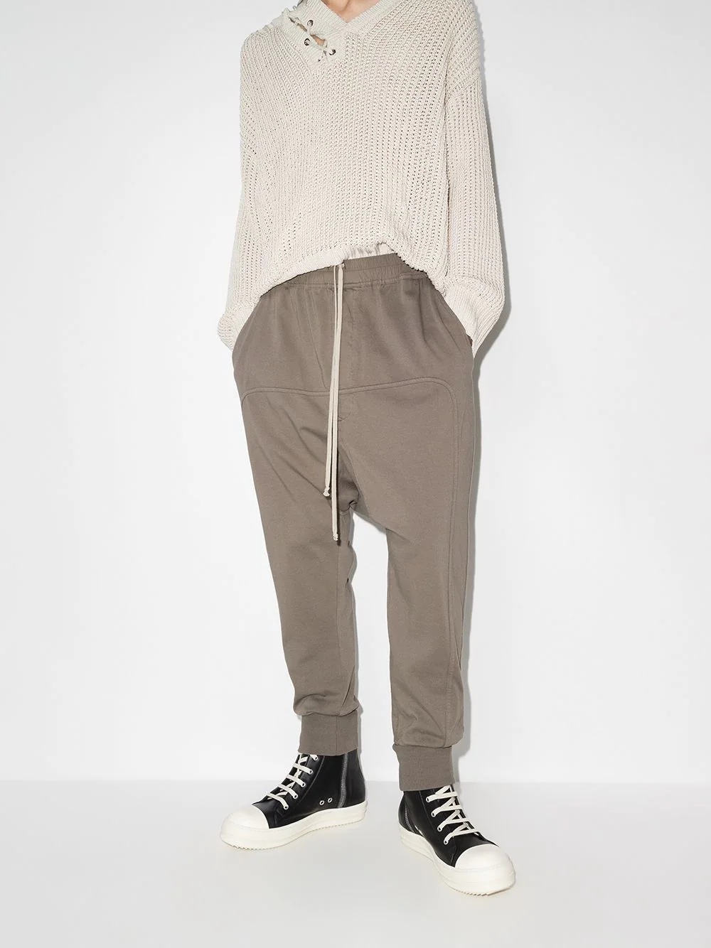 tapered drop-crotch trousers - 2