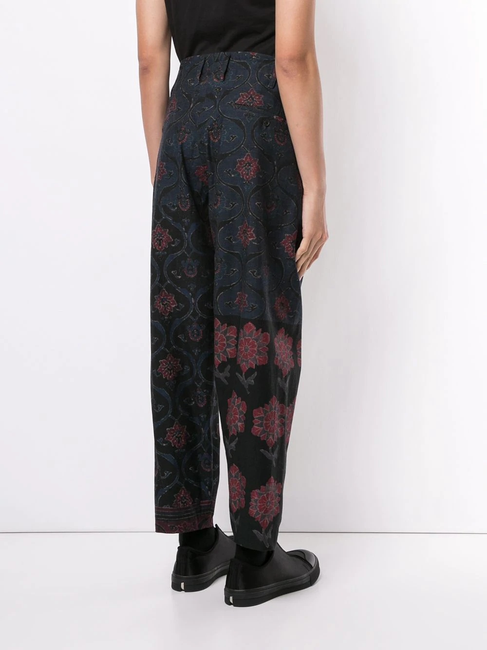 floral embroidered trousers - 4