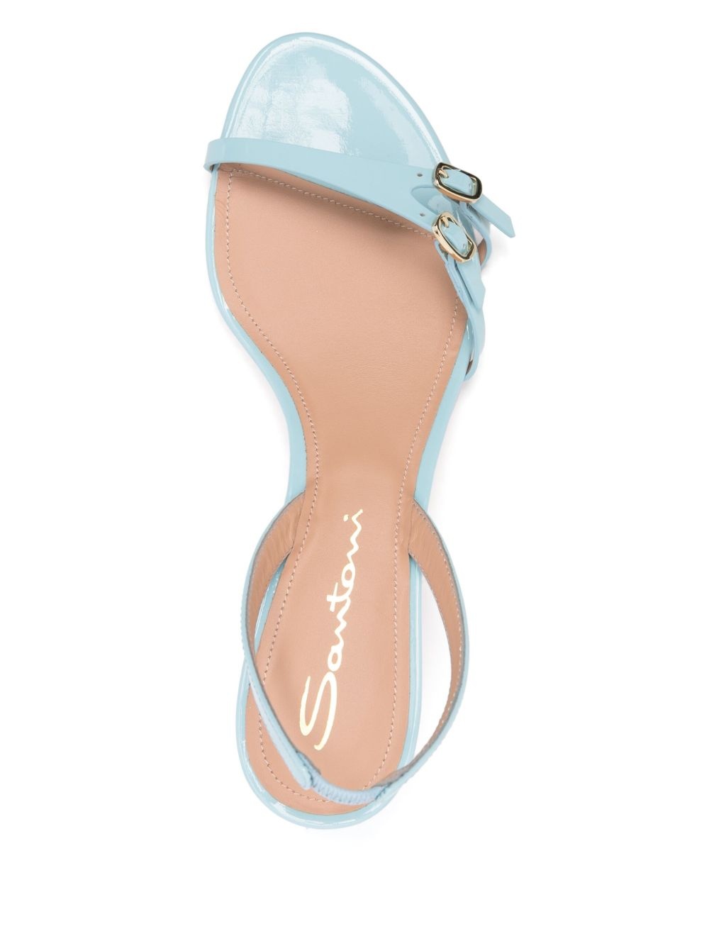 50mm leather sandals - 4