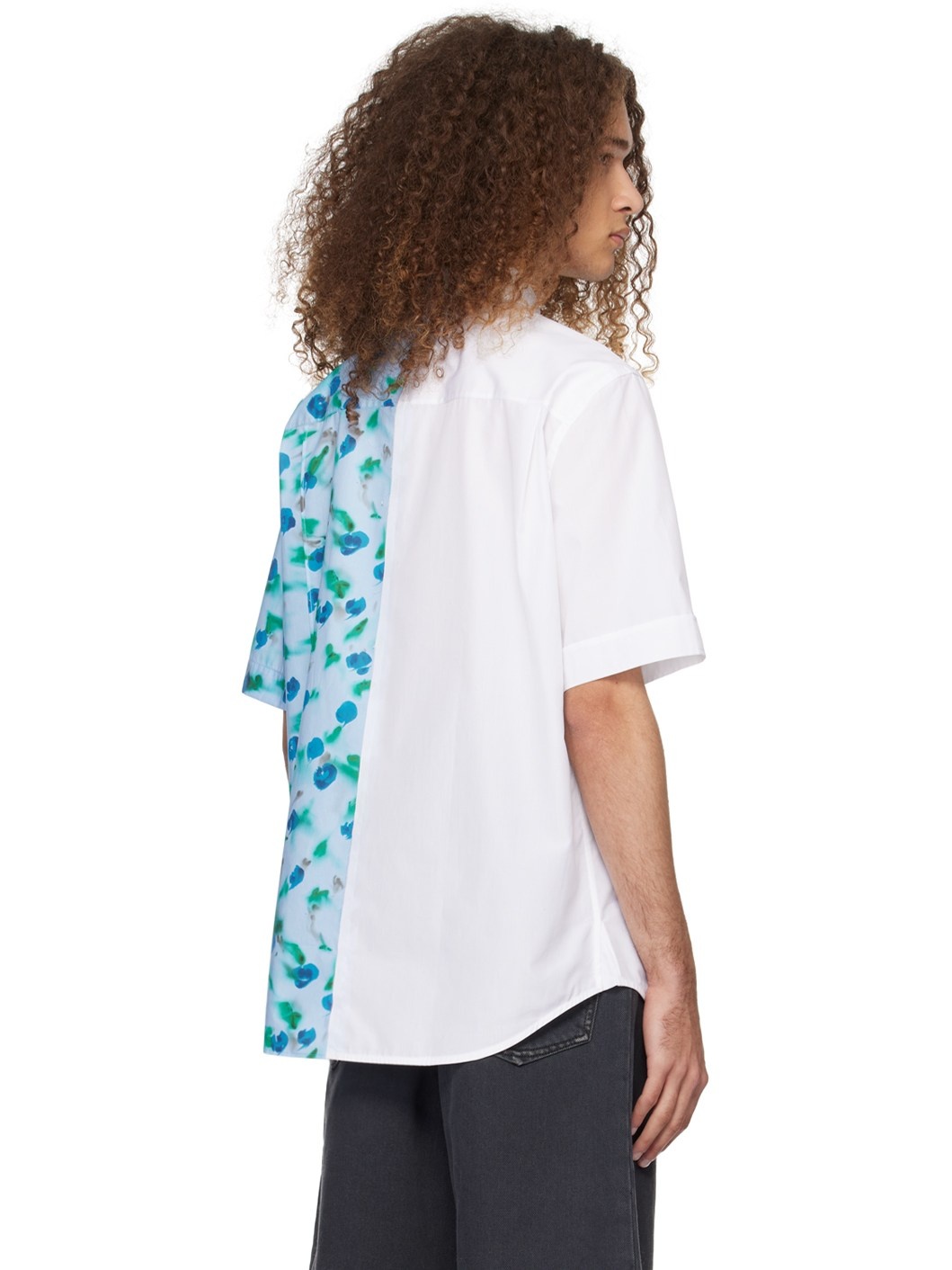Blue & White Floral Shirt - 3