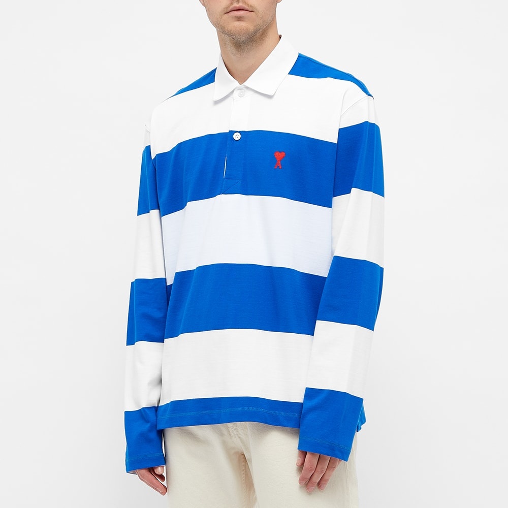 AMI Heart Striped Rugby Shirt - 4