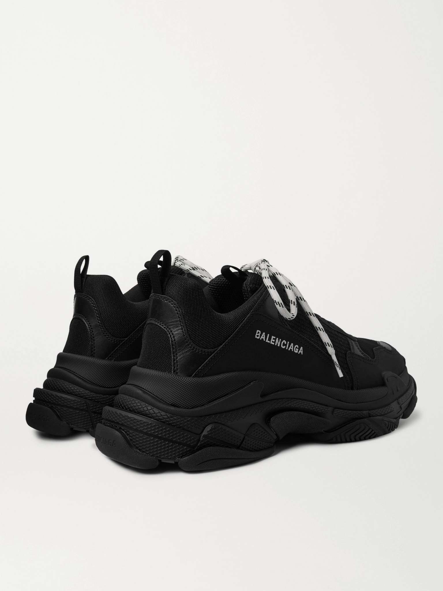 Triple S Mesh, Faux Nubuck and Faux Leather Sneakers - 5