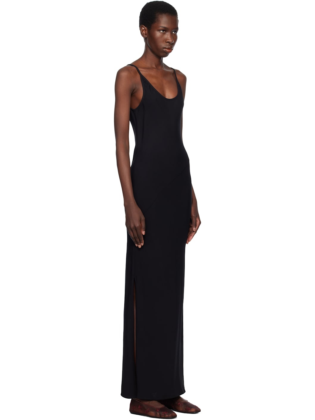 Black Elemental Mala Slip Maxi Dress - 2