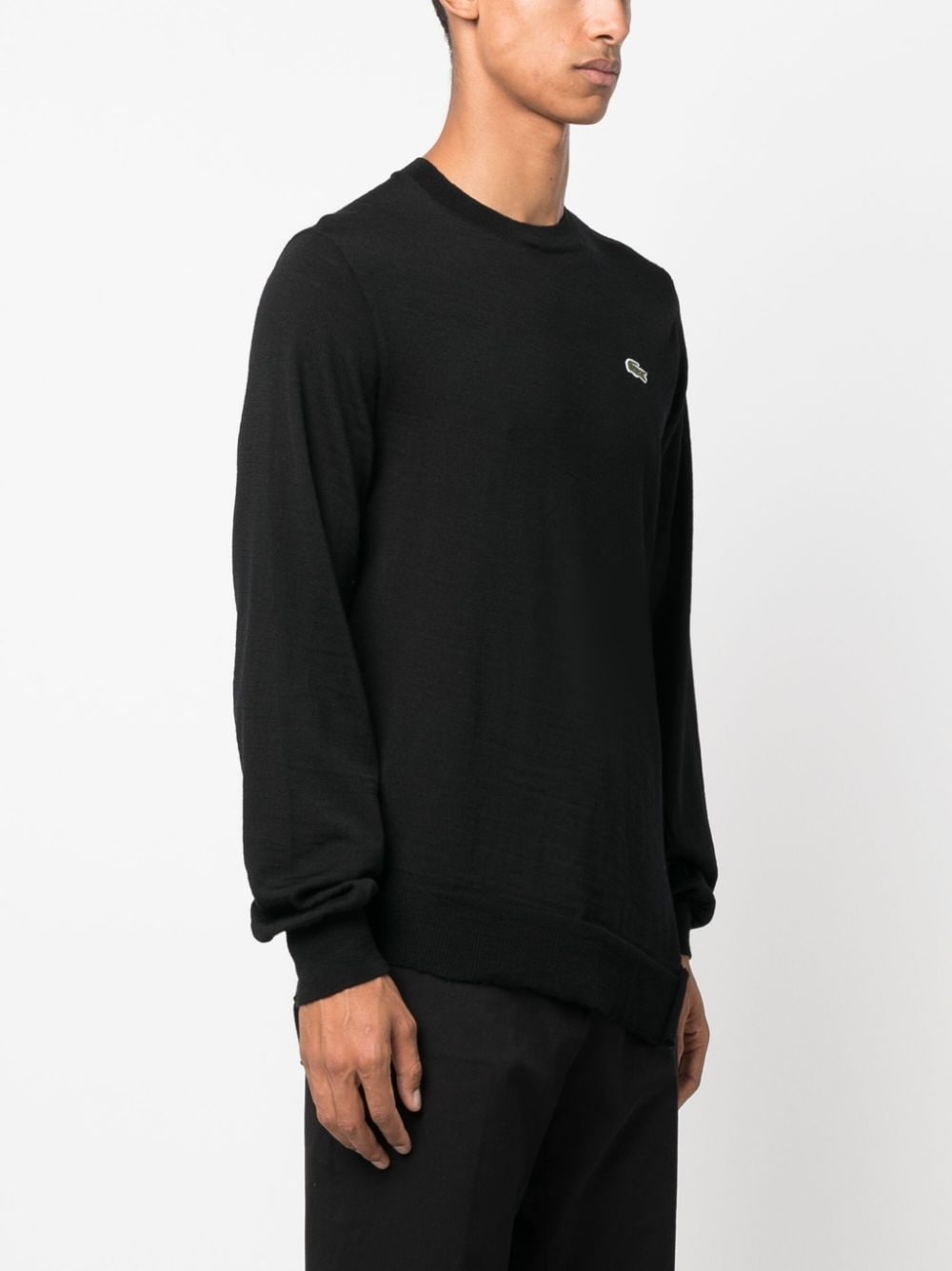 x Lacoste logo-embroidered wool jumper - 3