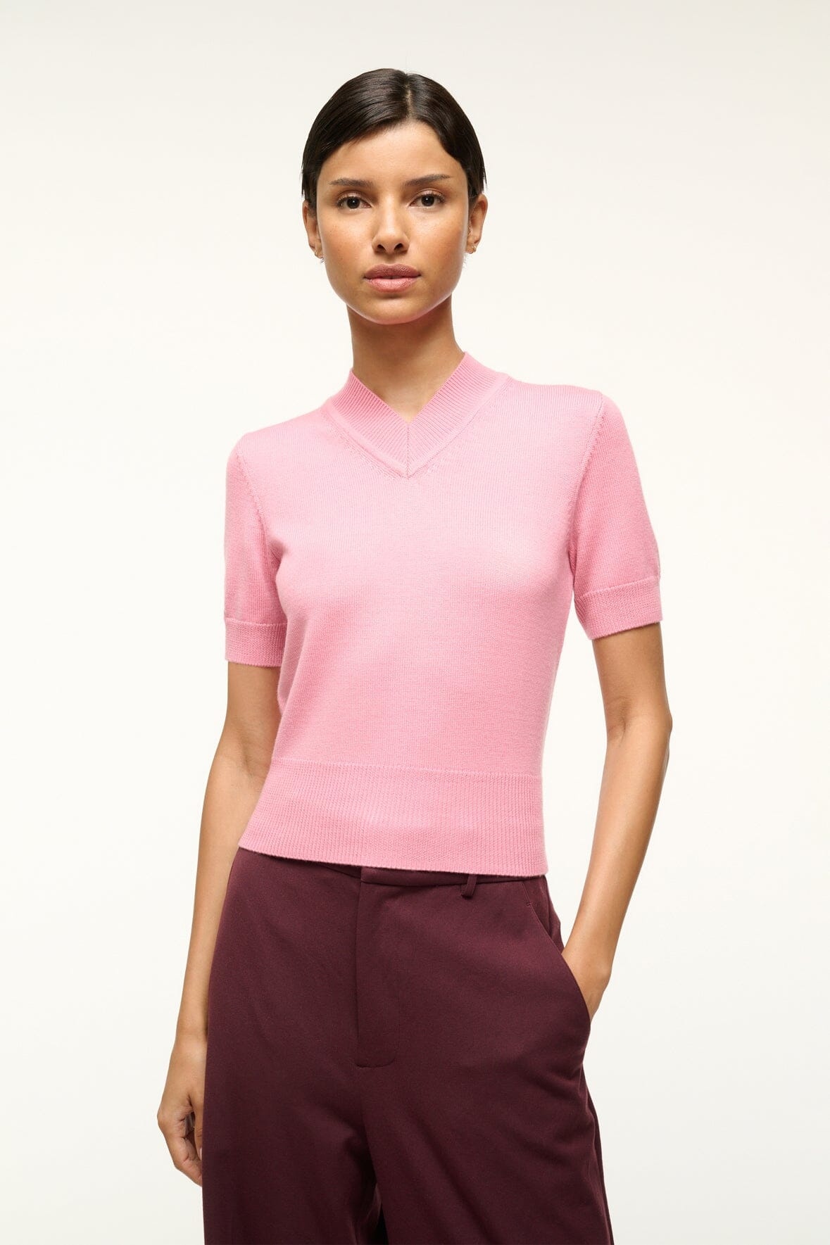 STAUD SULLIVAN TOP DAMASK PINK - 2