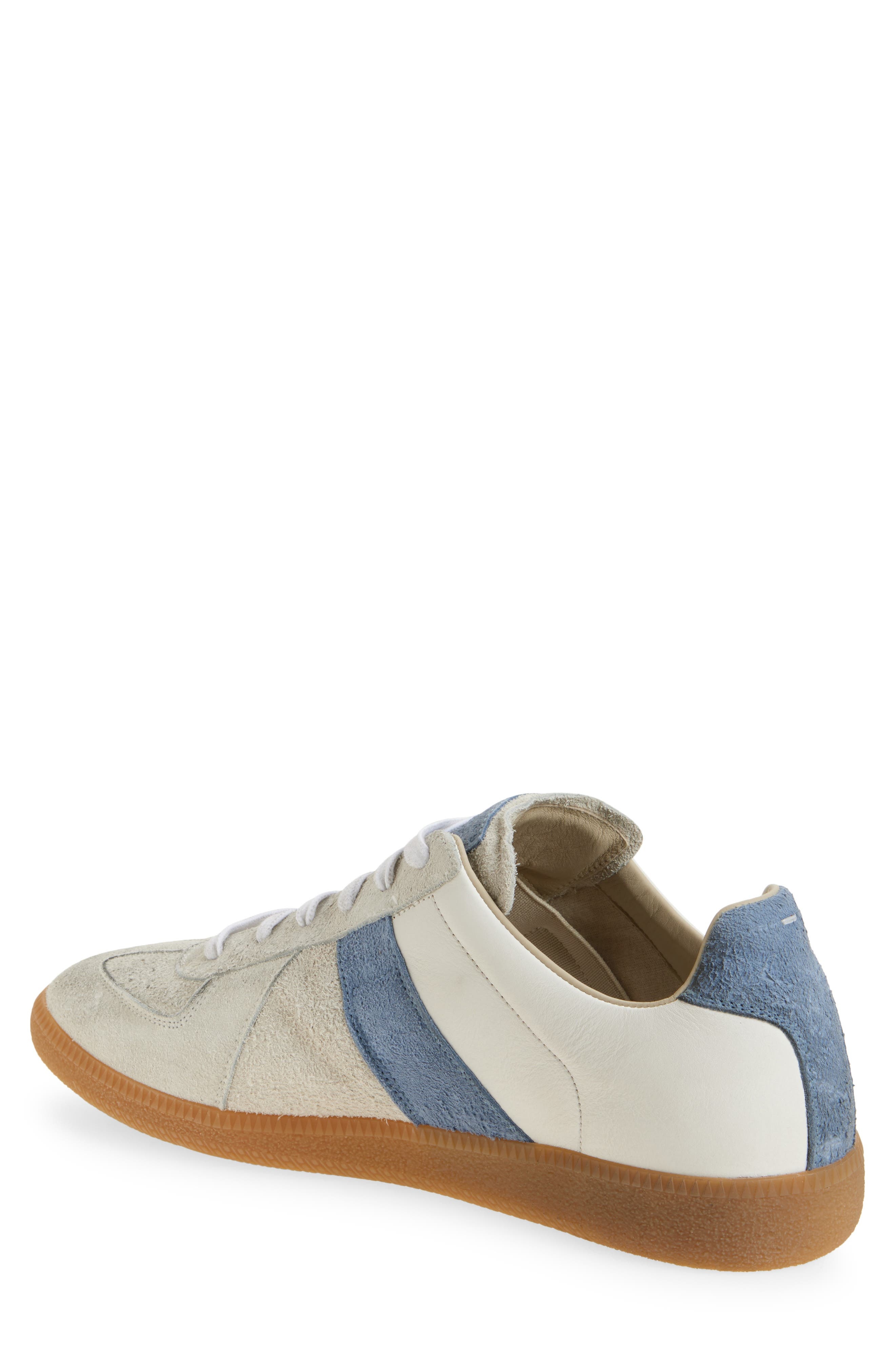 Maison Margiela Replica Low Top Sneaker in Light Blue/White/Camel at Nordstrom - 2