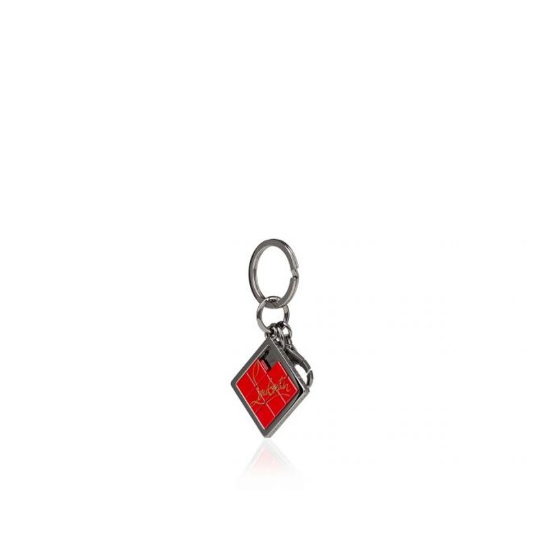 Christian Louboutin M Pousse Pousse Keyring GUN METAL/RED-BLACK outlook