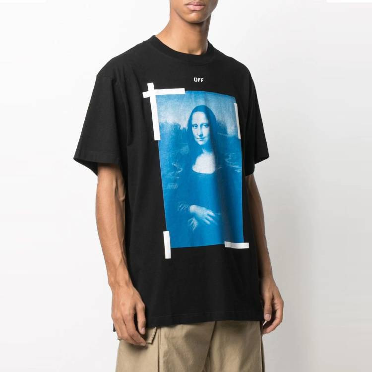 OFF-WHITE Unisex SS21 Mona Lisa Printing Black OMAA038R21JER0011001 - 4
