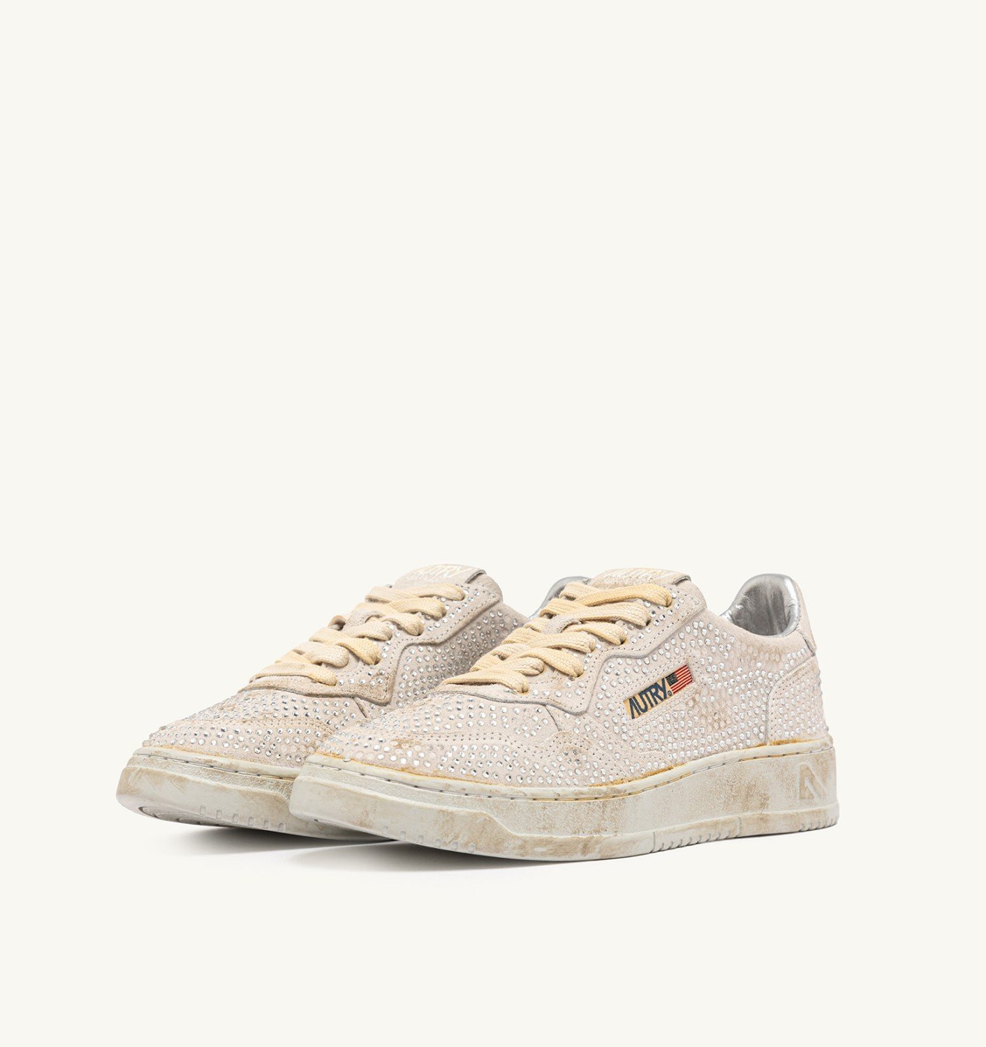 MEDALIST LOW 'CRYSTAL' MICRO RHINESTONES SNEAKERS WHITE - 2