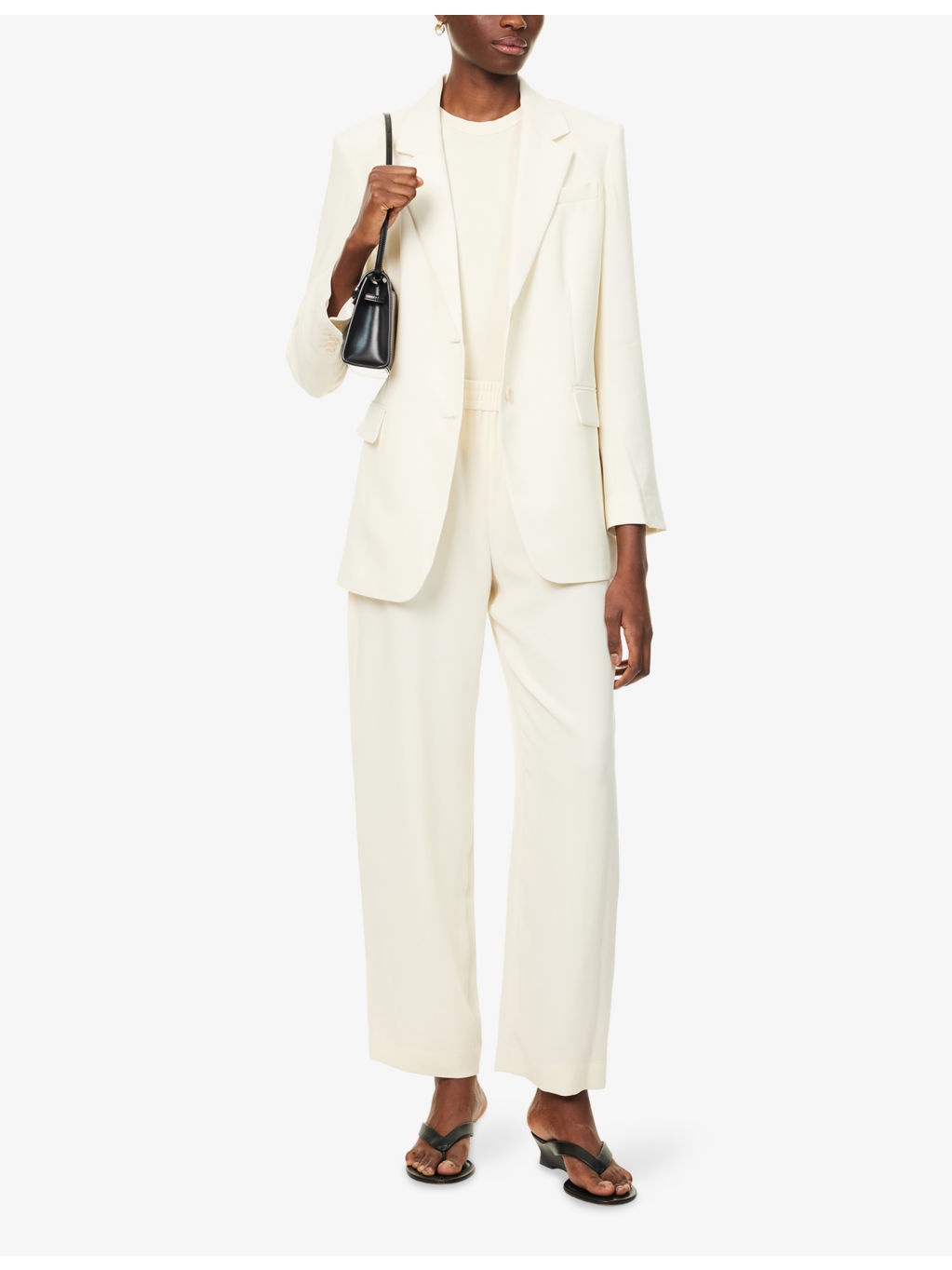 Drawstring Wide-Leg Woven Trousers - 2